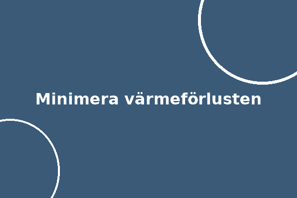 Minimera värmeförlusten från värmepumpens utedel